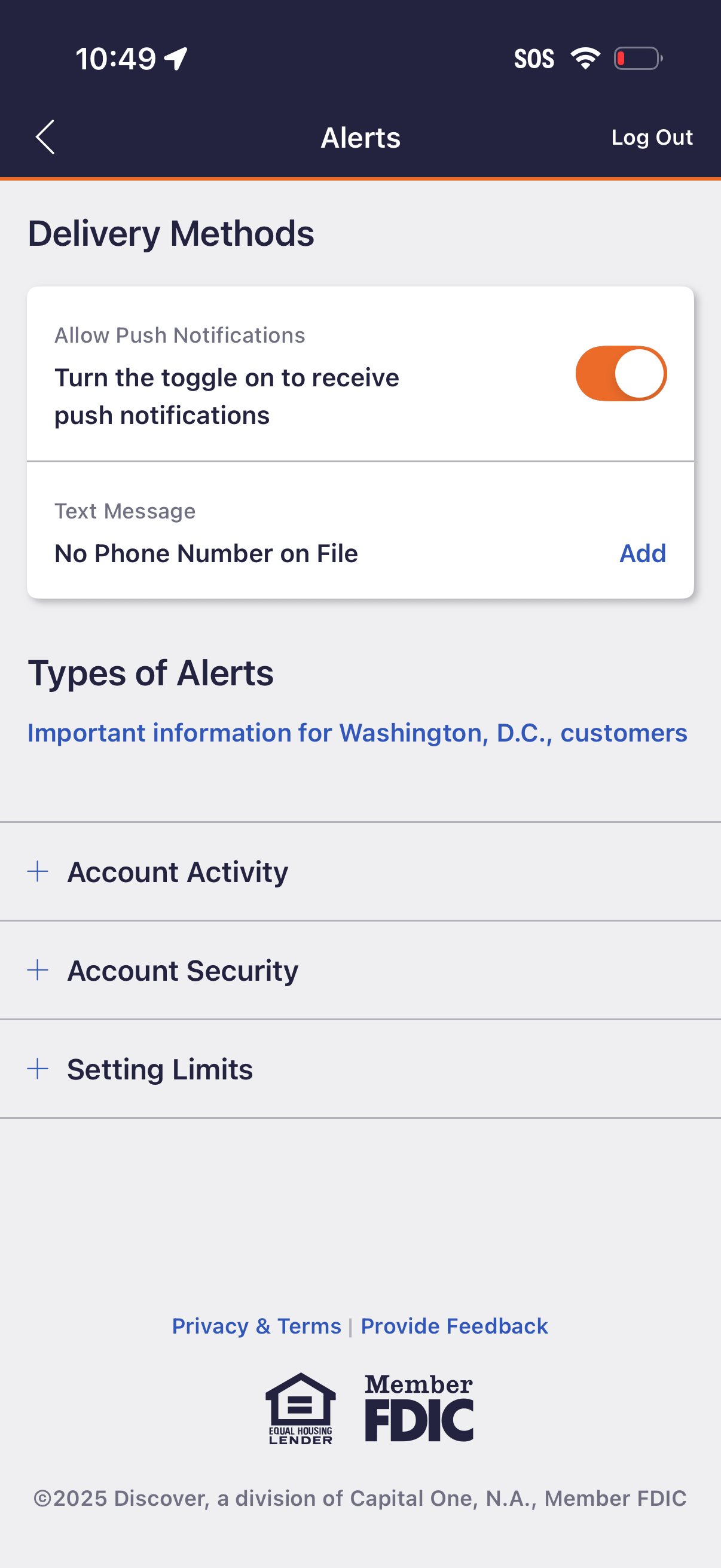 discover notifications screenshot